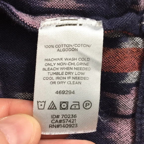 LOFT Blue Pink Aztec Print Cotton Cardigan Womens XS Small Dolman Open Front - Picture 6 of 9